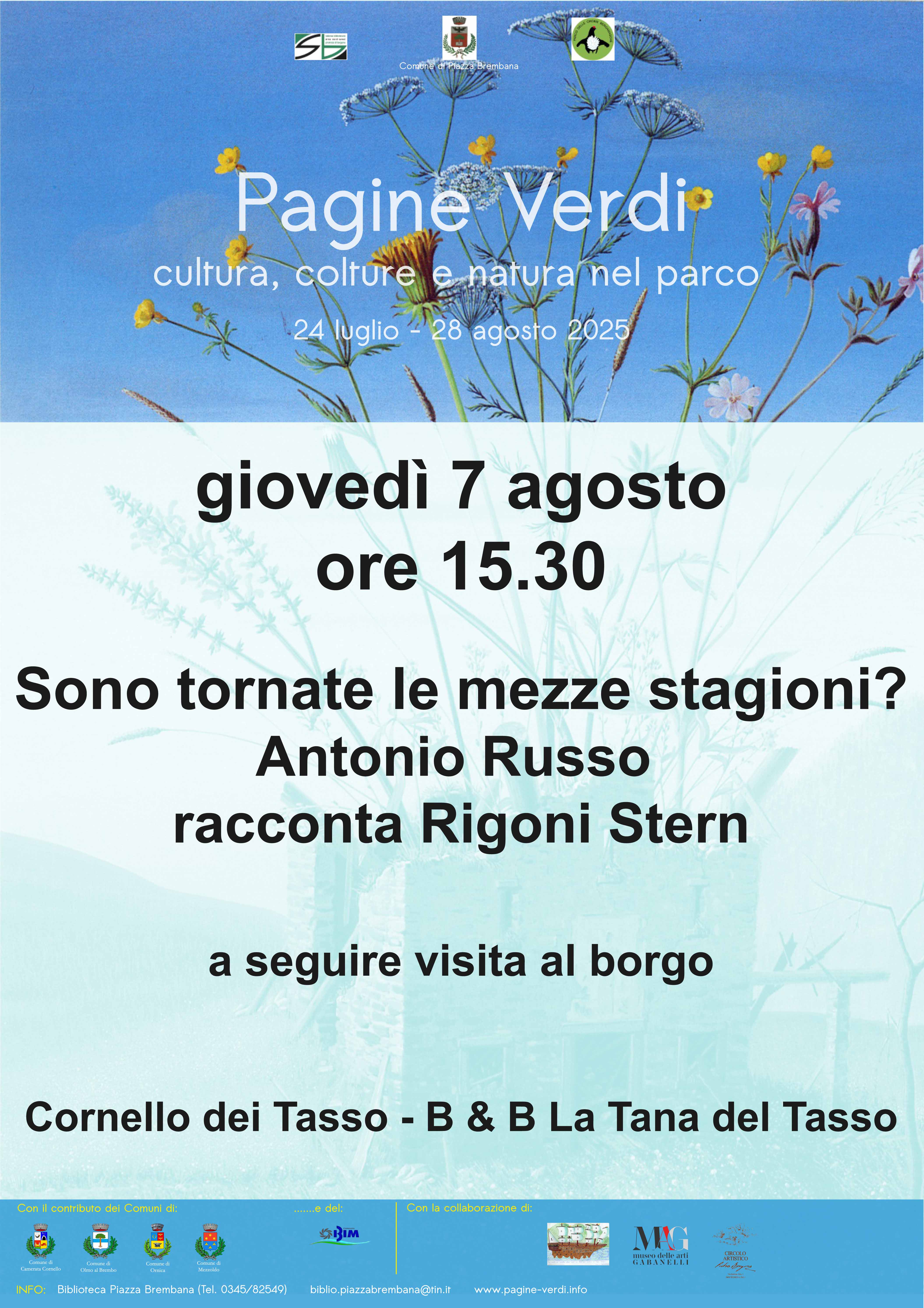Pagine verdi: cultura, colture e natura nel parco. Antonio Russo racconta Rigoni Stern