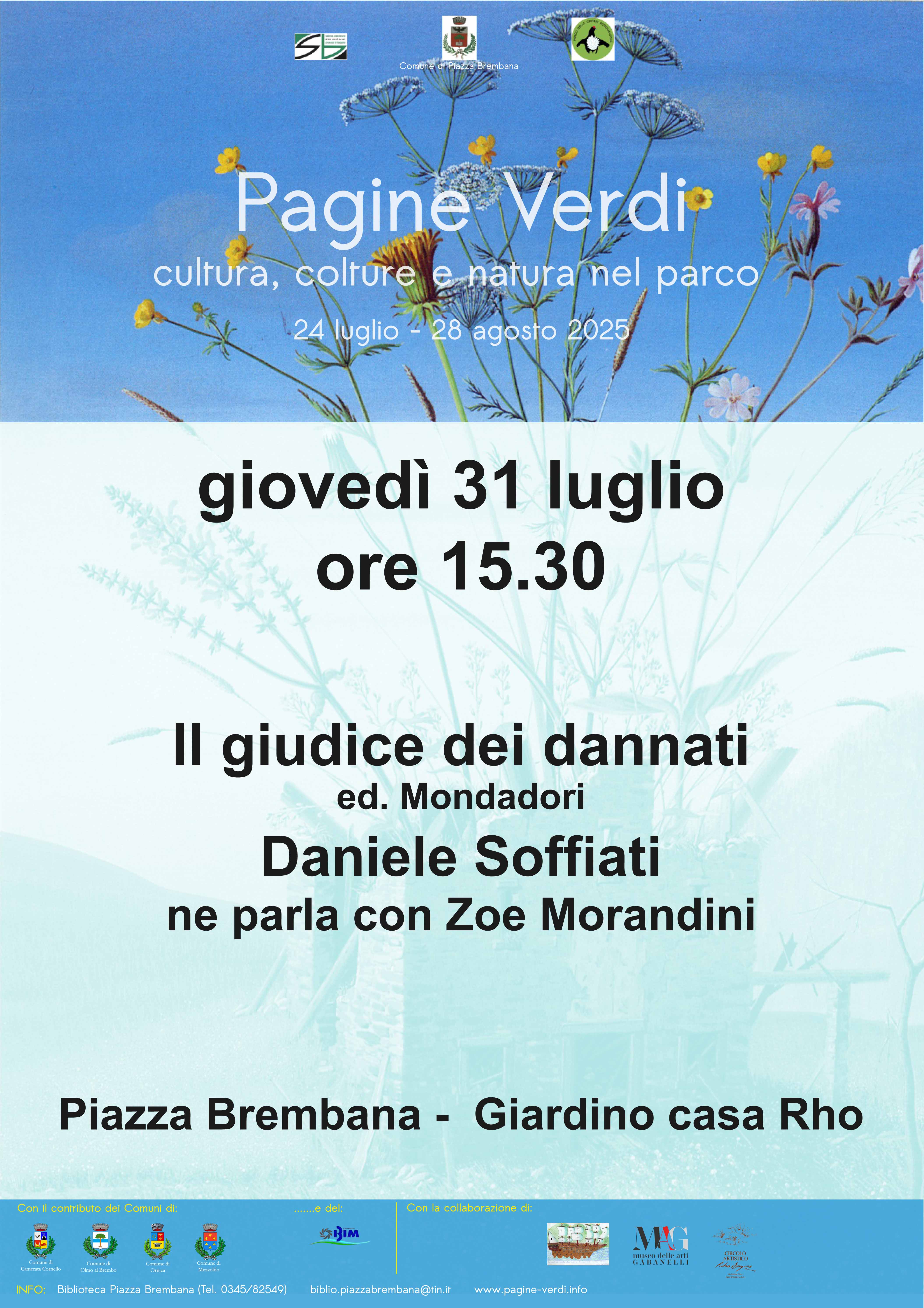 Pagine verdi: cultura, colture e natura nel parco. Presentazione Il giudice dei dannati