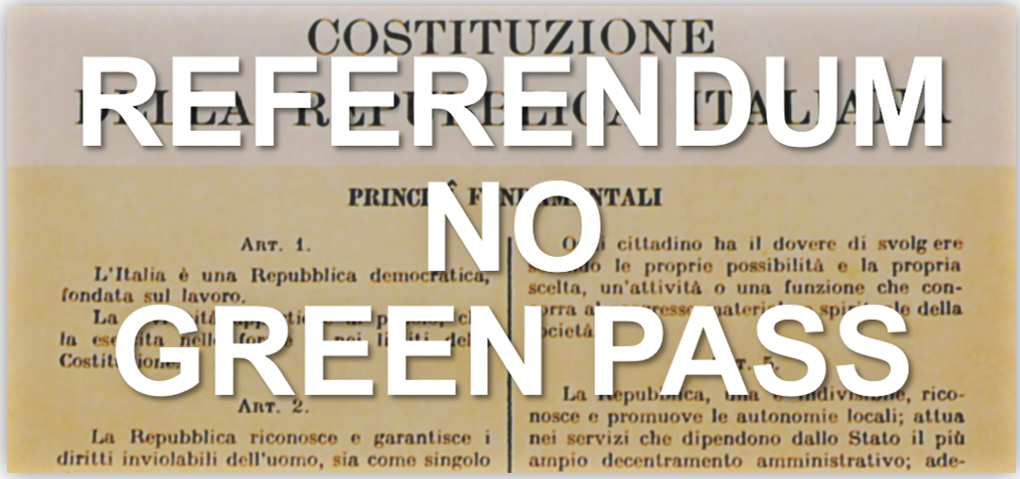 Puoi firmare presso gli uffici comunali o digitalmente sul sito https://www.referendumnogreenpass.it/